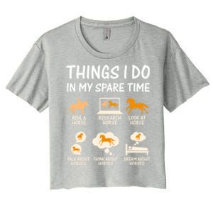 Things I Do In My Spare Time Horse Women's Crop Top Tee