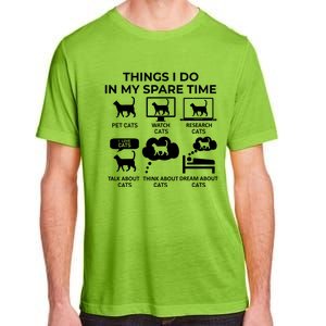 Things I Do In My Spare Time Cats Adult ChromaSoft Performance T-Shirt