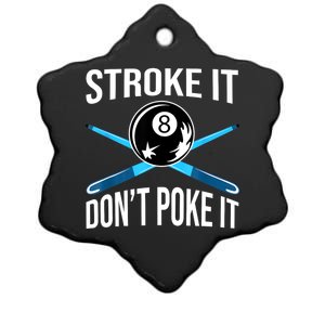 Troke It Dont Poke It Funny Billard 8ball Gift Ceramic Star Ornament