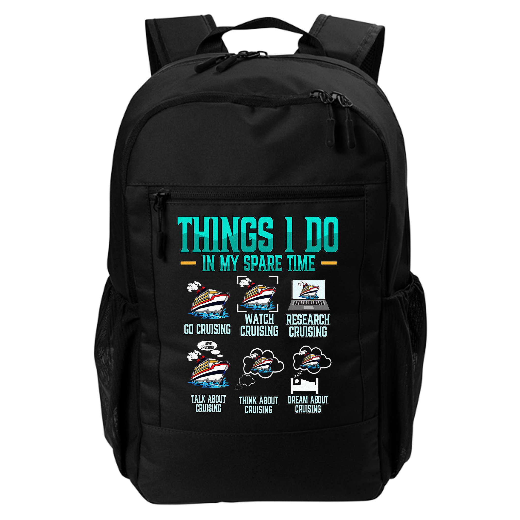 Things I Do In My Spare Time Cruising funny Cruise Backpack