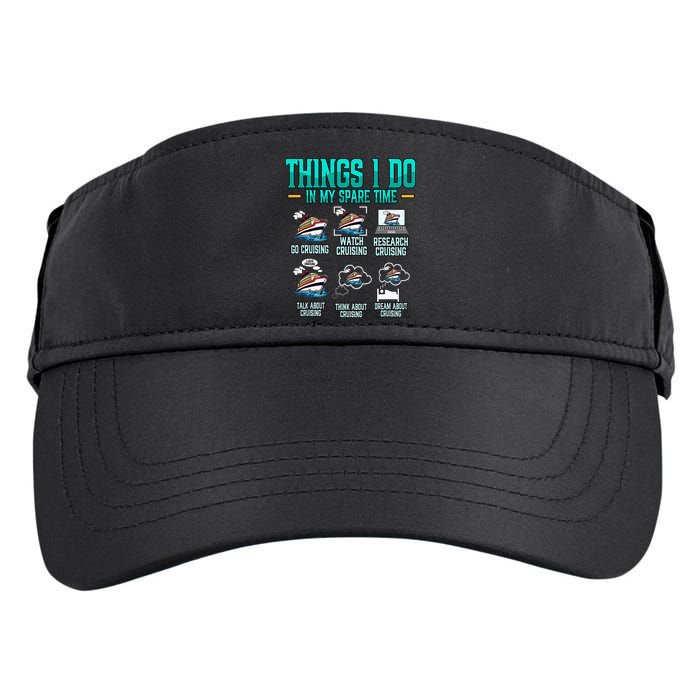 Things I Do In My Spare Time Cruising funny Cruise Adult Drive Performance Visor