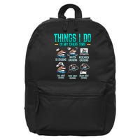 Things I Do In My Spare Time Cruising funny Cruise 16 in Basic Backpack