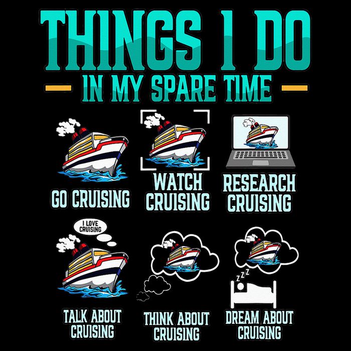 Things I Do In My Spare Time Cruising funny Cruise 16 in Basic Backpack
