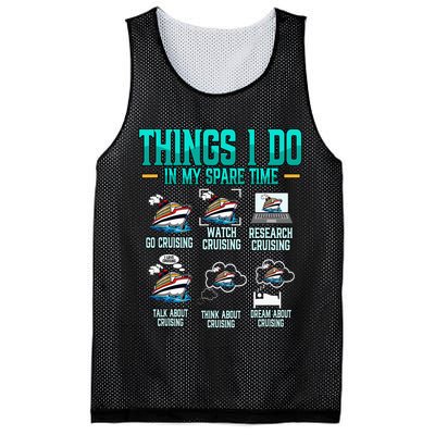 Things I Do In My Spare Time Cruising funny Cruise Mesh Reversible Basketball Jersey Tank