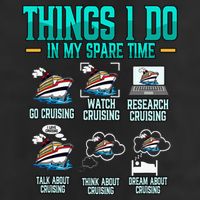 Things I Do In My Spare Time Cruising funny Cruise 25L Jumbo Tote