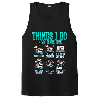 Things I Do In My Spare Time Cruising funny Cruise PosiCharge Competitor Tank