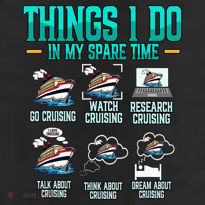 Things I Do In My Spare Time Cruising funny Cruise Trucker Hat