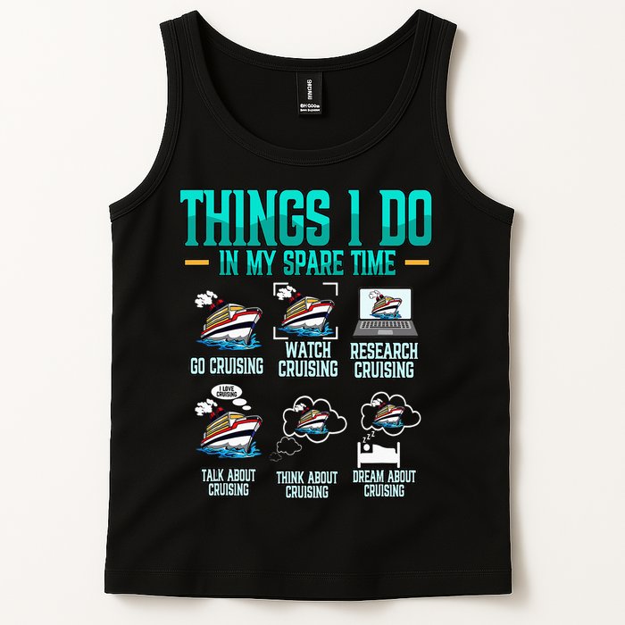 Things I Do In My Spare Time Cruising funny Cruise Tank Top