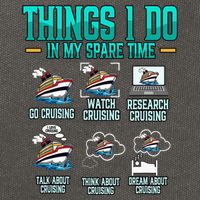 Things I Do In My Spare Time Cruising funny Cruise Cotton Canvas Backpack
