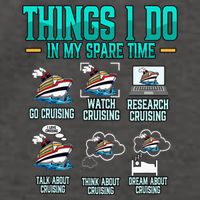 Things I Do In My Spare Time Cruising funny Cruise Vector Backpack