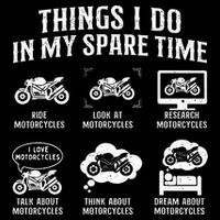 Things I Do In My Spare Time Biker Motorcycle Rider Riding 16 in Basic Backpack