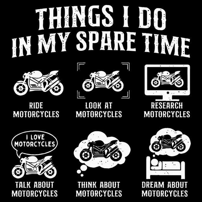 Things I Do In My Spare Time Biker Motorcycle Rider Riding 16 in Basic Backpack