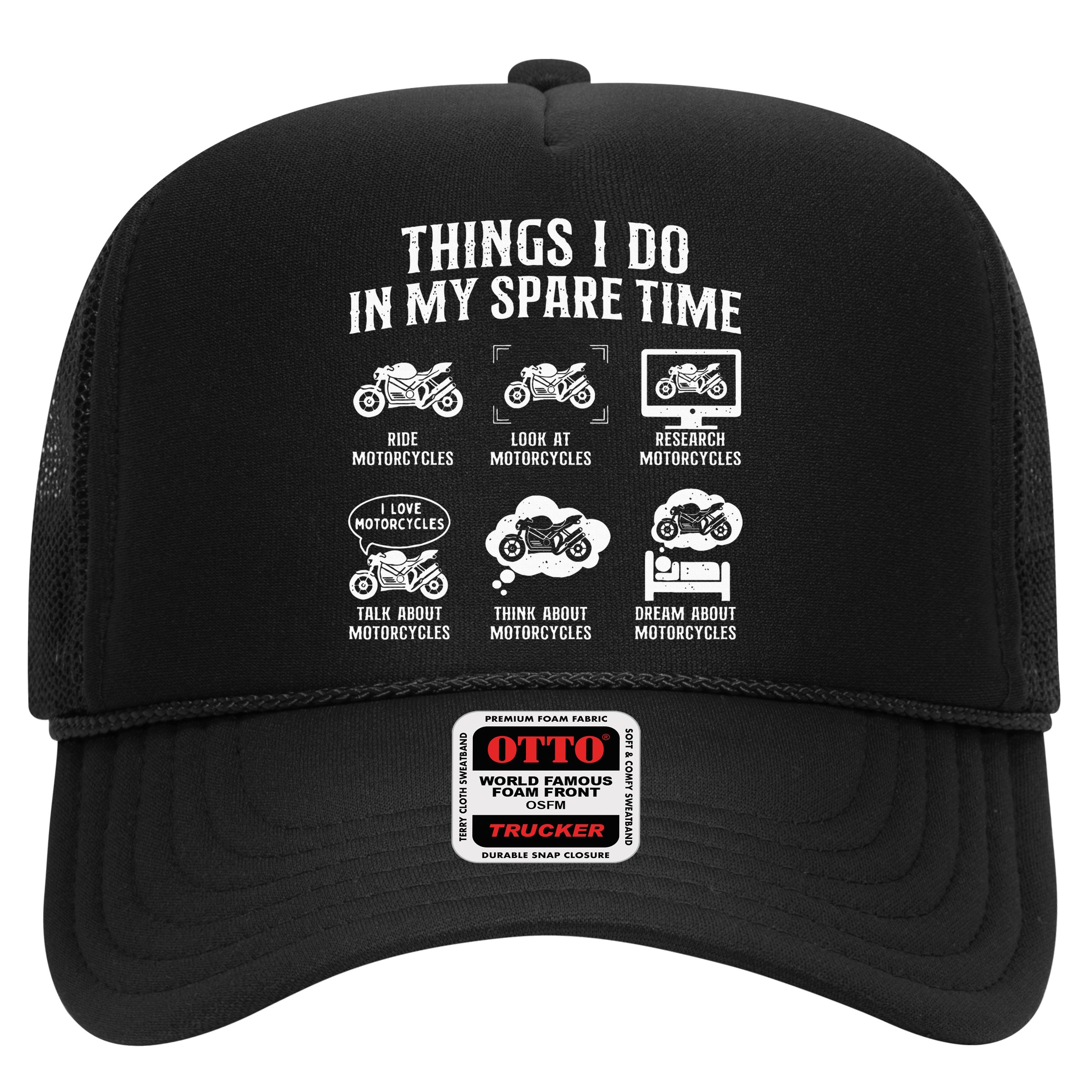 Things I Do In My Spare Time Biker Motorcycle Rider Riding Hat