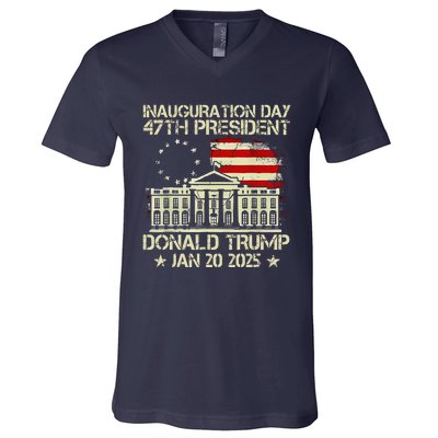 Trump Inauguration Day 2025 47th Usa President White House V-Neck T-Shirt