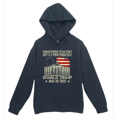 Trump Inauguration Day 2025 47th Usa President White House Urban Pullover Hoodie