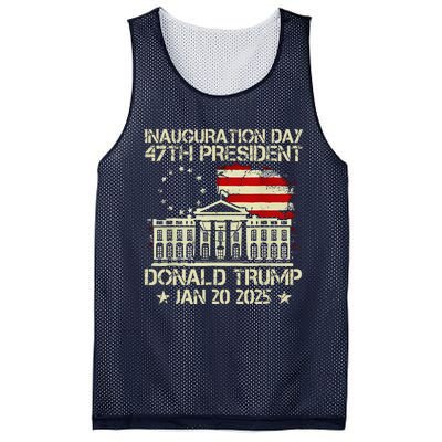 Trump Inauguration Day 2025 47th Usa President White House Mesh Reversible Basketball Jersey Tank