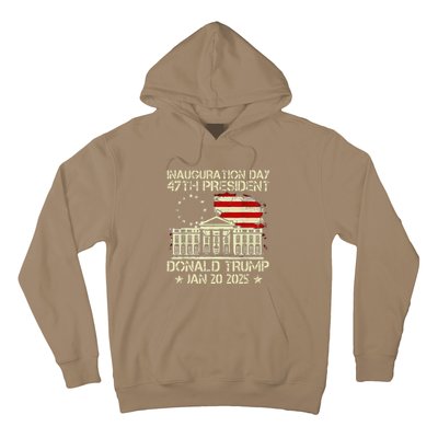 Trump Inauguration Day 2025 47th Usa President White House Hoodie