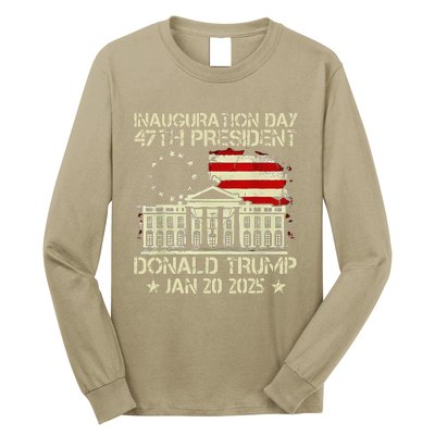 Trump Inauguration Day 2025 47th Usa President White House Long Sleeve Shirt