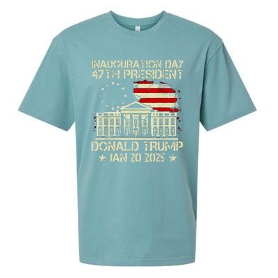 Trump Inauguration Day 2025 47th Usa President White House Sueded Cloud Jersey T-Shirt