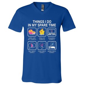 Things I Do In My Spare Time Corals For Aquarium Aquarist V-Neck T-Shirt