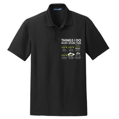 Things I Do In My Spare Time Farmer & Farming Gift Dry Zone Grid Polo