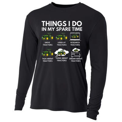 Things I Do In My Spare Time Farmer & Farming Gift Cooling Performance Long Sleeve Crew