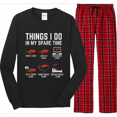 Things I Do In My Spare Time Funny Car Enthusiast Long Sleeve Pajama Set