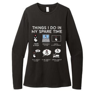 Things I Do Spare Time Kpop Kpop Korean Womens CVC Long Sleeve Shirt