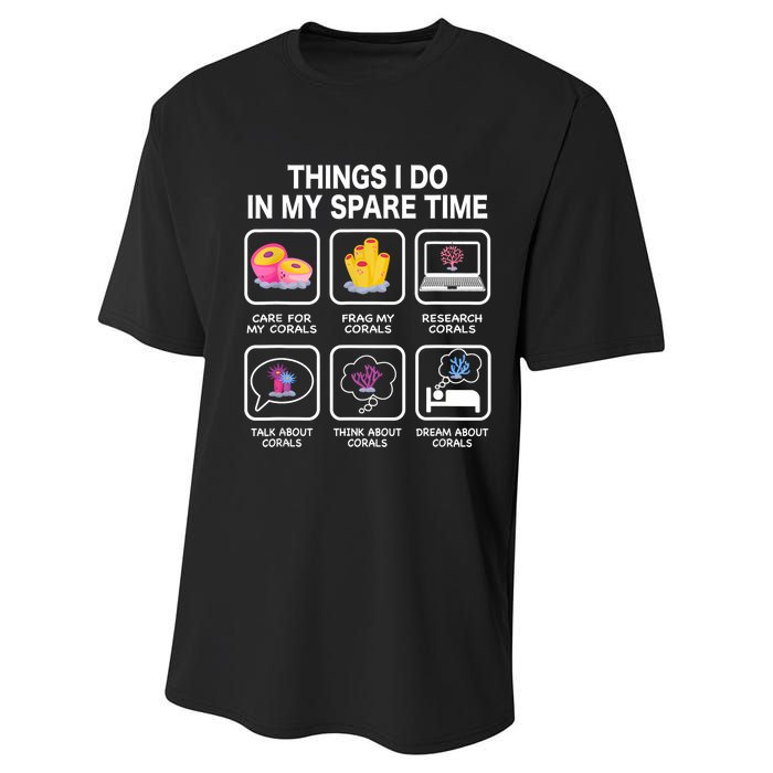 Things I Do In My Spare Time Corals For Aquarium Aquarist Performance Sprint T-Shirt