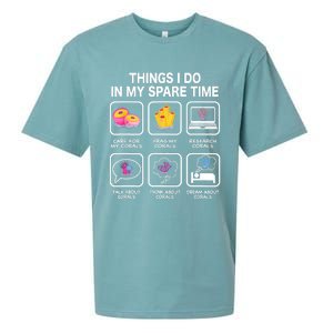 Things I Do In My Spare Time Corals For Aquarium Aquarist Sueded Cloud Jersey T-Shirt