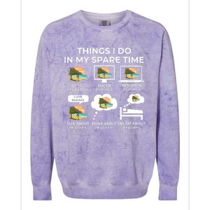 Things I Do In My Spare Time Beach Colorblast Crewneck Sweatshirt