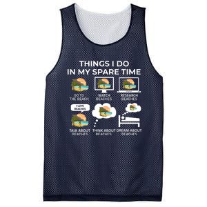 Things I Do In My Spare Time Beach Mesh Reversible Basketball Jersey Tank