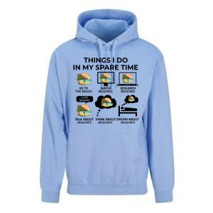 Things I Do In My Spare Time Beach Unisex Surf Hoodie