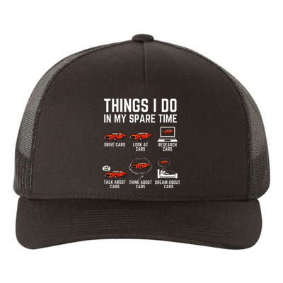 Things I Do In My Spare Time Funny Car Enthusiast Car Lover Yupoong Adult 5-Panel Trucker Hat