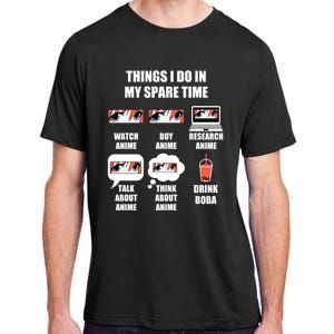 Things I Do In My Spare Time Anime And Boba Gift Adult ChromaSoft Performance T-Shirt