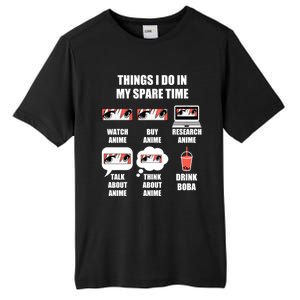 Things I Do In My Spare Time Anime And Boba Gift Tall Fusion ChromaSoft Performance T-Shirt