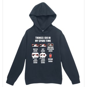 Things I Do In My Spare Time Anime And Boba Gift Urban Pullover Hoodie