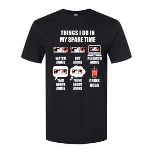 Things I Do In My Spare Time Anime And Boba Gift Softstyle CVC T-Shirt