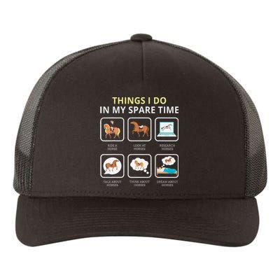 Things I Do In My Spare Time Horse For Wo Ladies Yupoong Adult 5-Panel Trucker Hat