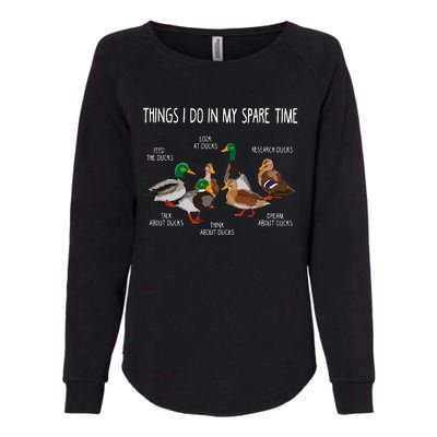 Things I Do In My Spare Time Ducks Lover Animal Birds Duck Womens California Wash Sweatshirt