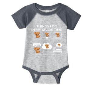 Things I Do In My Spare Time Puppies Infant Baby Jersey Bodysuit