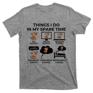 Things I Do In My Spare Time Puppies T-Shirt