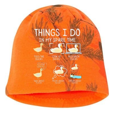 Things I Do In My Spare Time Ducks Cute funny Birds Kati - Camo Knit Beanie