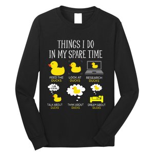 Things I Do In My Spare Time Ducks Love Cute Duck Mom Dad Long Sleeve Shirt