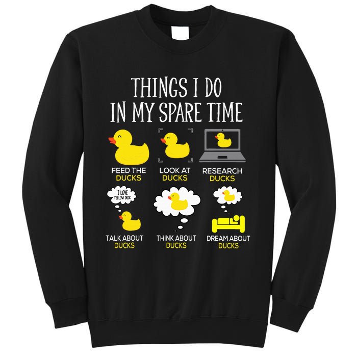 Things I Do In My Spare Time Ducks Love Cute Duck Mom Dad Sweatshirt