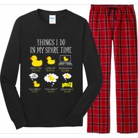 Things I Do In My Spare Time Ducks Love Cute Duck Mom Dad Long Sleeve Pajama Set