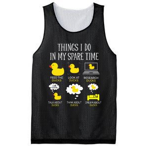 Things I Do In My Spare Time Ducks Love Cute Duck Mom Dad Mesh Reversible Basketball Jersey Tank