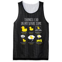 Things I Do In My Spare Time Ducks Love Cute Duck Mom Dad Mesh Reversible Basketball Jersey Tank