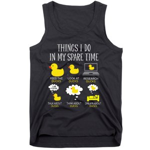 Things I Do In My Spare Time Ducks Love Cute Duck Mom Dad Tank Top