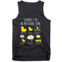 Things I Do In My Spare Time Ducks Love Cute Duck Mom Dad Tank Top